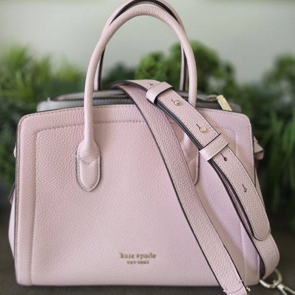 Kate Spade Mini Knott Leather Satchel/Crossbody In Mochi Pink - Picture 4 of 11